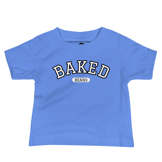 Blue Baked Beans Varsity Baby T-Shirt