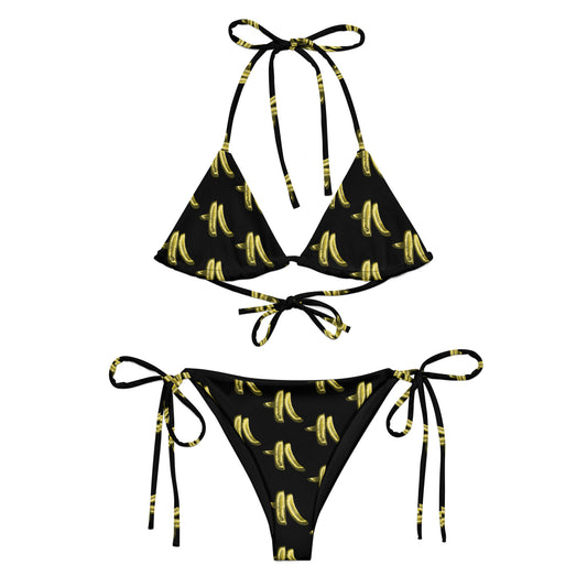 Black pickles bikini - Eat some pickles and lounge by the water in our eco-friendly Pickles Bikini! It’s made from soft recycled polyester with double-layering and UPF 50+. Perfect for the pool, the beach or a day out on the boat, this bikini has a unique pickle design made just for you.