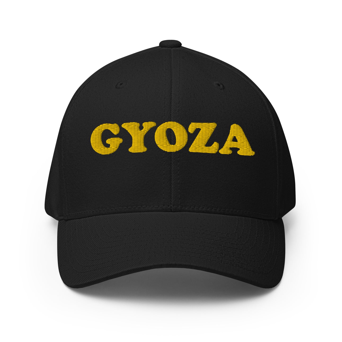 Black gyoza hat - This gyoza hat is available in two sizes, many colors and has an elastic stretch band. It's comfortable, unique and a perfect funny food hat for gyoza enthusiasts and foodies of all kinds! This gyoza lover hat has a classic baseball cap style with a curved visor and is made just for you. Eat gyoza in style and wear it as everyday streetwear or give it to your favorite gyoza aficionado.