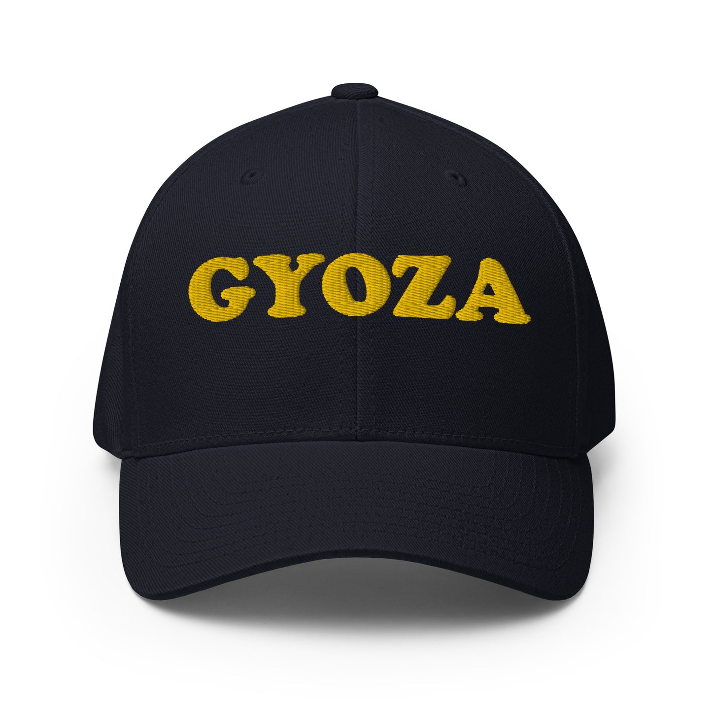 Navy gyoza lover hat - This gyoza hat is available in two sizes, many colors and has an elastic stretch band. It's comfortable, unique and a perfect funny food hat for gyoza enthusiasts and foodies of all kinds! This gyoza lover hat has a classic baseball cap style with a curved visor and is made just for you. Eat gyoza in style and wear it as everyday streetwear or give it to your favorite gyoza aficionado.