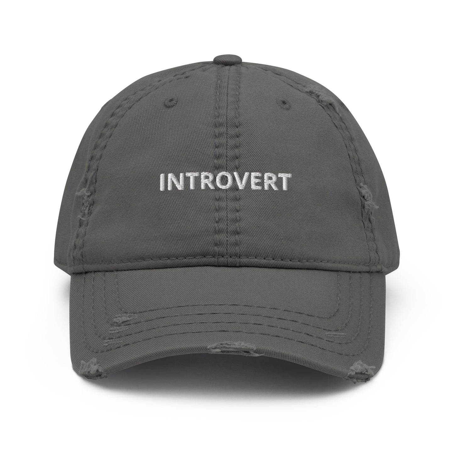 Dark Gray Sarcastic Introvert Hat - Are you an introvert? Looking for a gift for an introverted friend? This Introvert Hat is comfortable and comes in a variety of colors with "Introvert", expertly embroidered on the front. The perfect funny dad hat for everyday introverts. Designed by Nina and made just for you! Looking for something personalized? Shoot us an email!