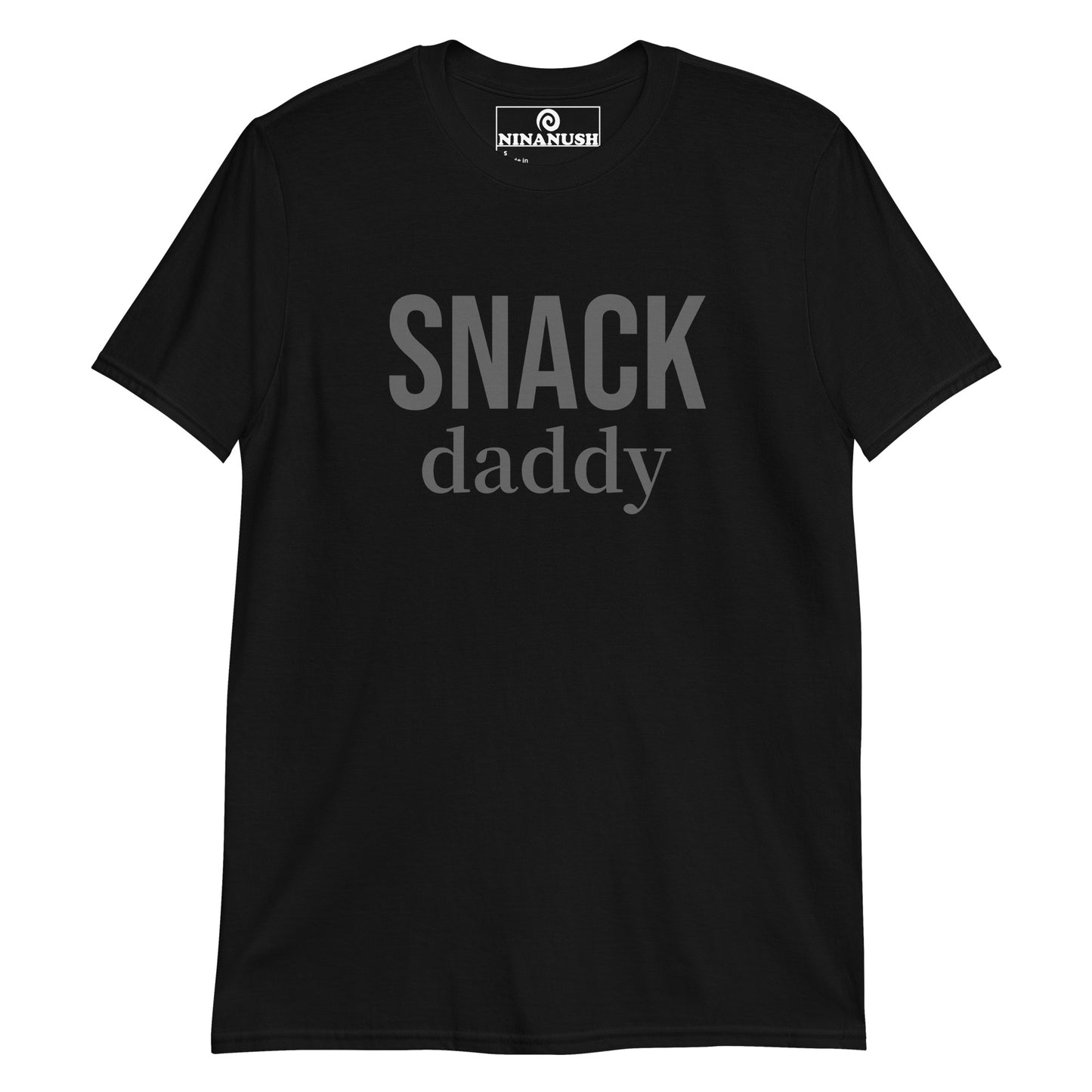 Black snack daddy t-shirt - This snack daddy t-shirt is designed for snack dealers, snack daddies, and snack lovers of all kinds. It's a comfortable and soft cotton t-shirt with a funny design for snack daddies. Wear this funny foodie tee and proudly show your love of snacks or give it as a funny fathers day gift to a snack dealer dad.