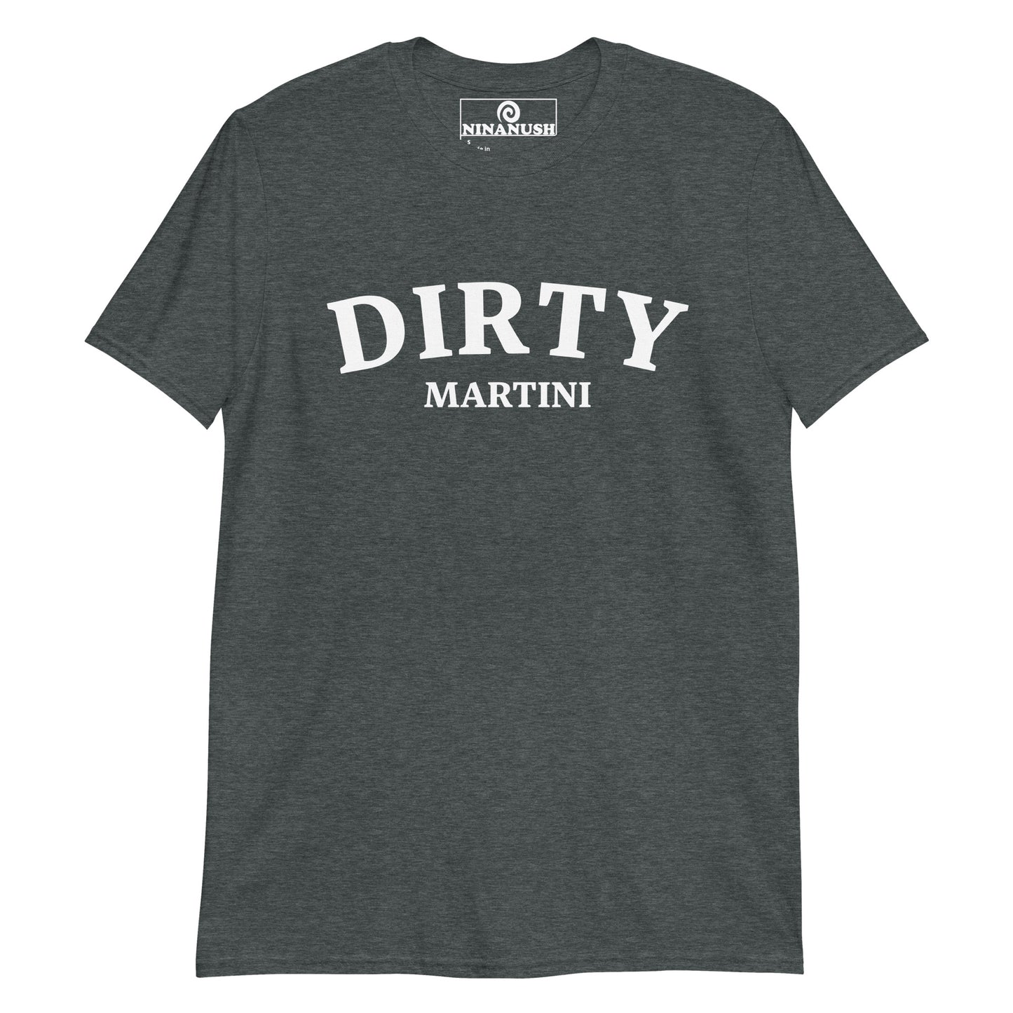 Dark gray dirty martini t-shirt from Nina's Funky Shop by ninanush - This funny Martini lover shirt is soft, comfortable and made just for you. Now you can drink your favorite dirty martini and make a statement in this unique martini t-shirt. It's a classic tee with an eye catching design for passionate martini enthusiasts and cocktail lovers of all kinds.