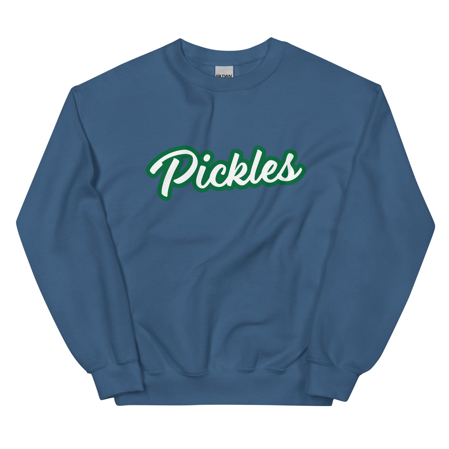 Indigo Blue Pickles Sweatshirt - Do you love pickles? Looking for a gift for a pickle lover? Our Pickle Crewneck Sweatshirt is cozy, soft, and made just for you! Eat your favorite pickles in this funny sweatshirt.