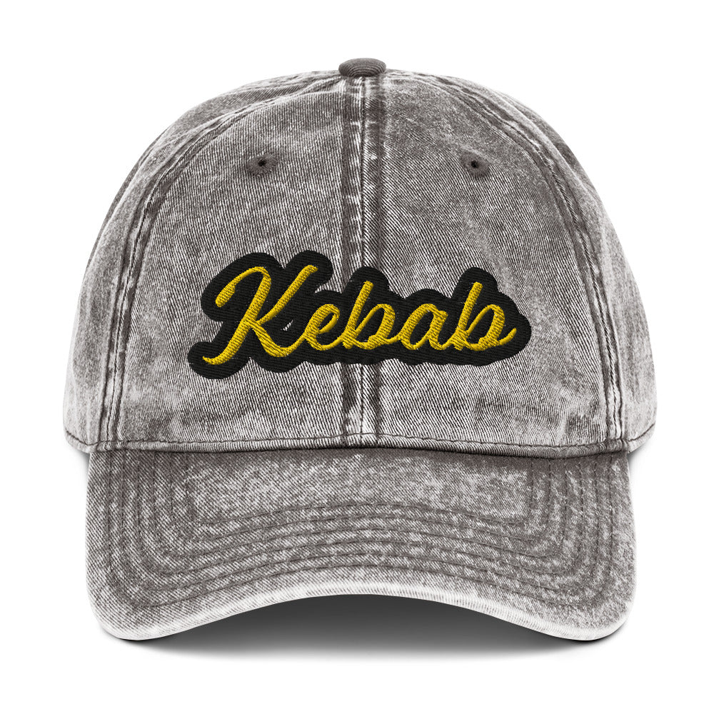 Kebab Vintage Dad Hat, Charcoal Grey