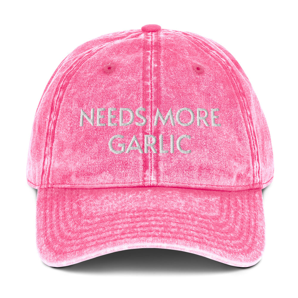 Pink garlic hat - from Nina's Funky Shop by ninanush - If you're a garlic enthusiast, this funny food hat was designed just for you. Eat garlicky snacks in style and show off your love for garlic in our unique foodie dad hat. This garlic lover hat is made of cotton, with a washed out vintage style and an eye-catching embroidery. Perfect for garlic lovers and foodies.