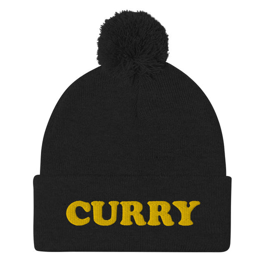 Black curry beanie - Eat curry in style with this funny foodie beanie. It's a unisex embroidered beanie that's perfect for curry enthusiasts of all kinds. If you love curry, this weird foodie hat is a must have. Wear this unique curry beanie or give it as a gift for a curry lover. It's a warm and cozy foodie beanie made just for you.