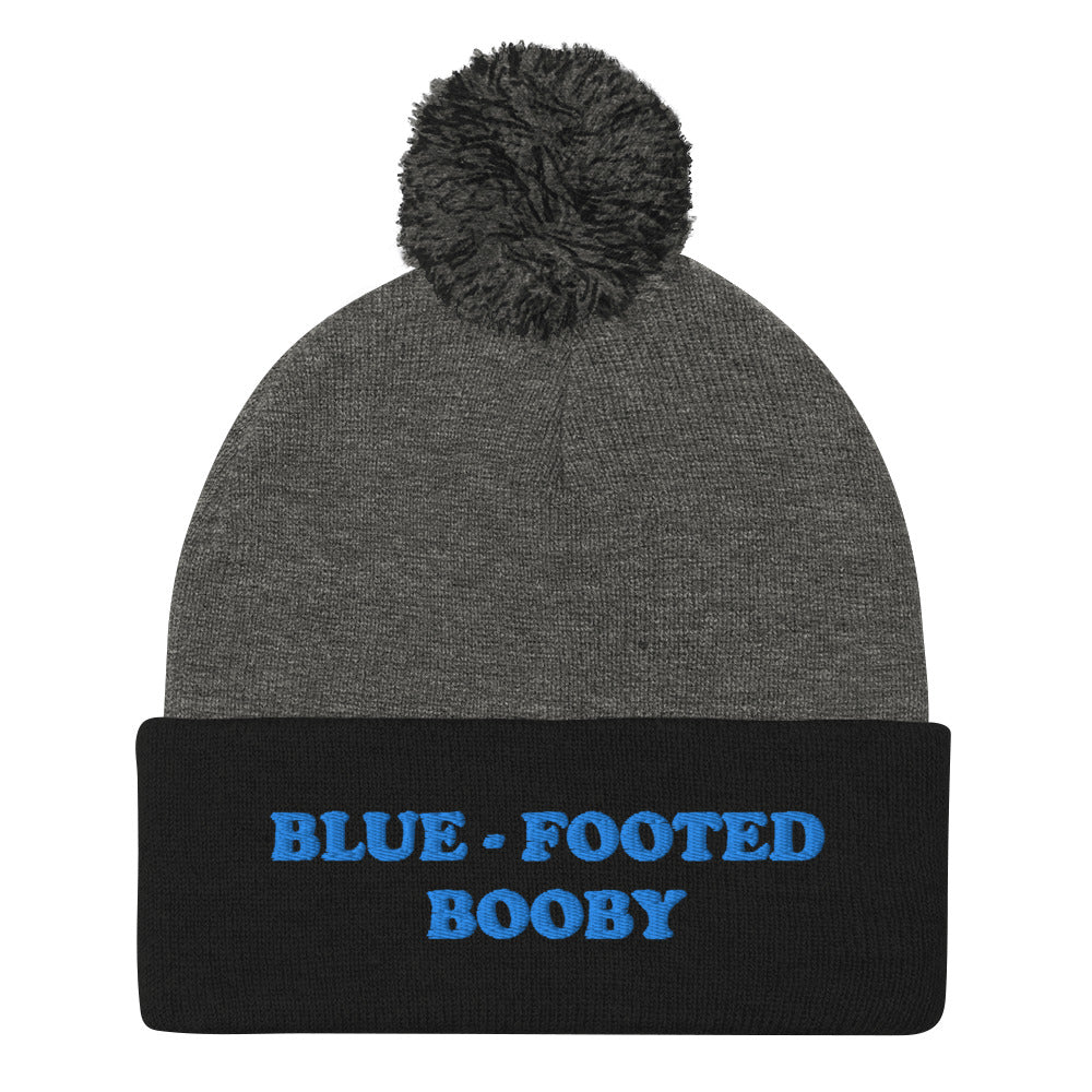 Is your spirit animal the blue-footed booby? This blue-footed booby beanie is a funny animal beanie with a blue-footed booby embroidery. This hat is a unique gift for animal lovers and blue-footed booby enthusiasts. Shop funny spirit animal beanies, foodie clothing, vegan graphic t-shirts, garlic hats and more.