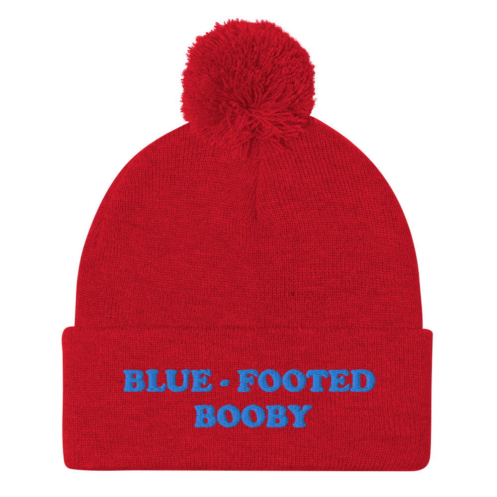 Is your spirit animal the blue-footed booby? This blue-footed booby beanie is a funny animal beanie with a blue-footed booby embroidery. This hat is a unique gift for animal lovers and blue-footed booby enthusiasts. Shop funny spirit animal beanies, foodie clothing, vegan graphic t-shirts, garlic hats and more.