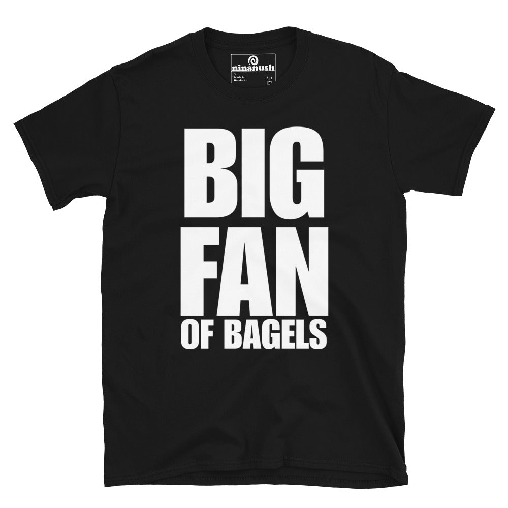 Black bagel fan t-shirt - Are you a big fan of bagels? Make a statement and eat bagels in style in a funny t-shirt for bagel lovers and foodies of all kinds. It's soft and comfortable with a funny bagel saying on the front. This bagel t-shirt is perfect for everyday bagel adventures or give it as a gift to your favorite bagel enthusiast.