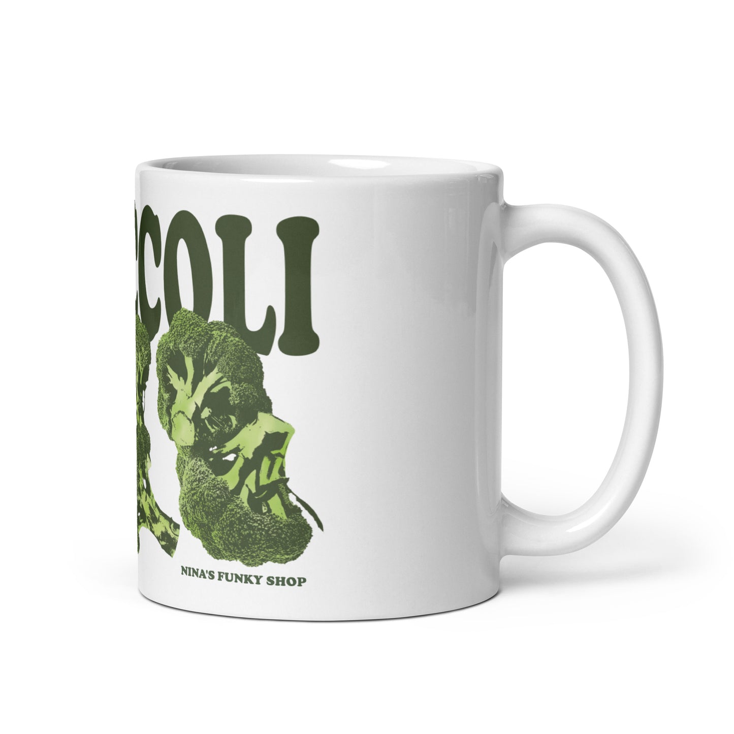 11 oz Broccoli Mug - side view