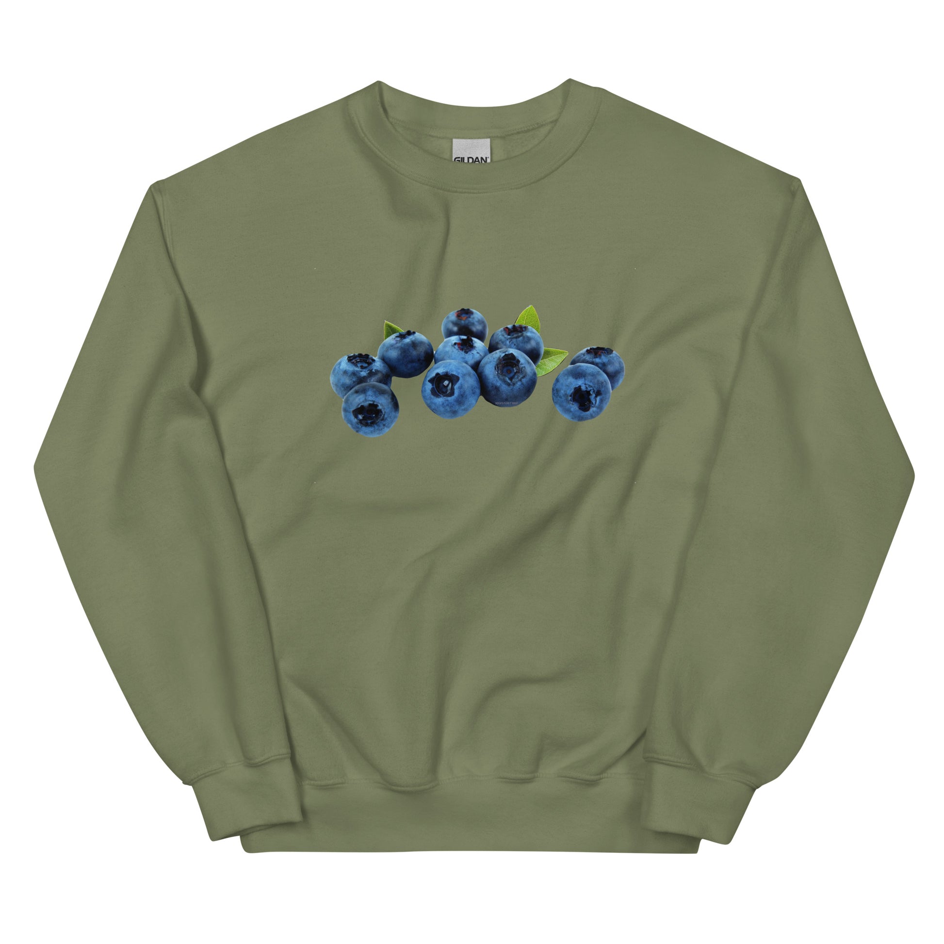 Army Green Blueberries Sweatshirt