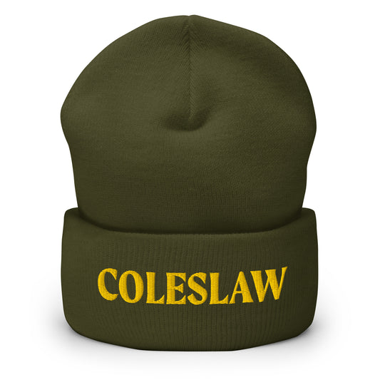 Army Green Coleslaw Cuffed Beanie