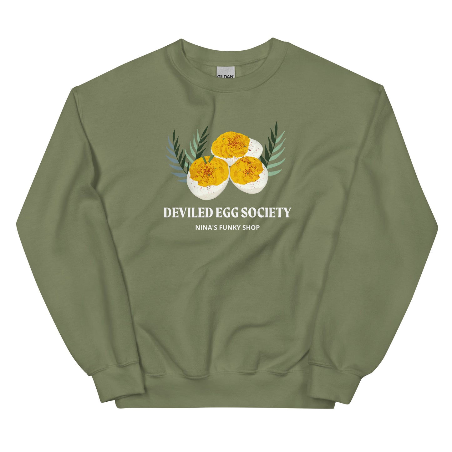 Army Green Deviled Egg Society Sweatshirt