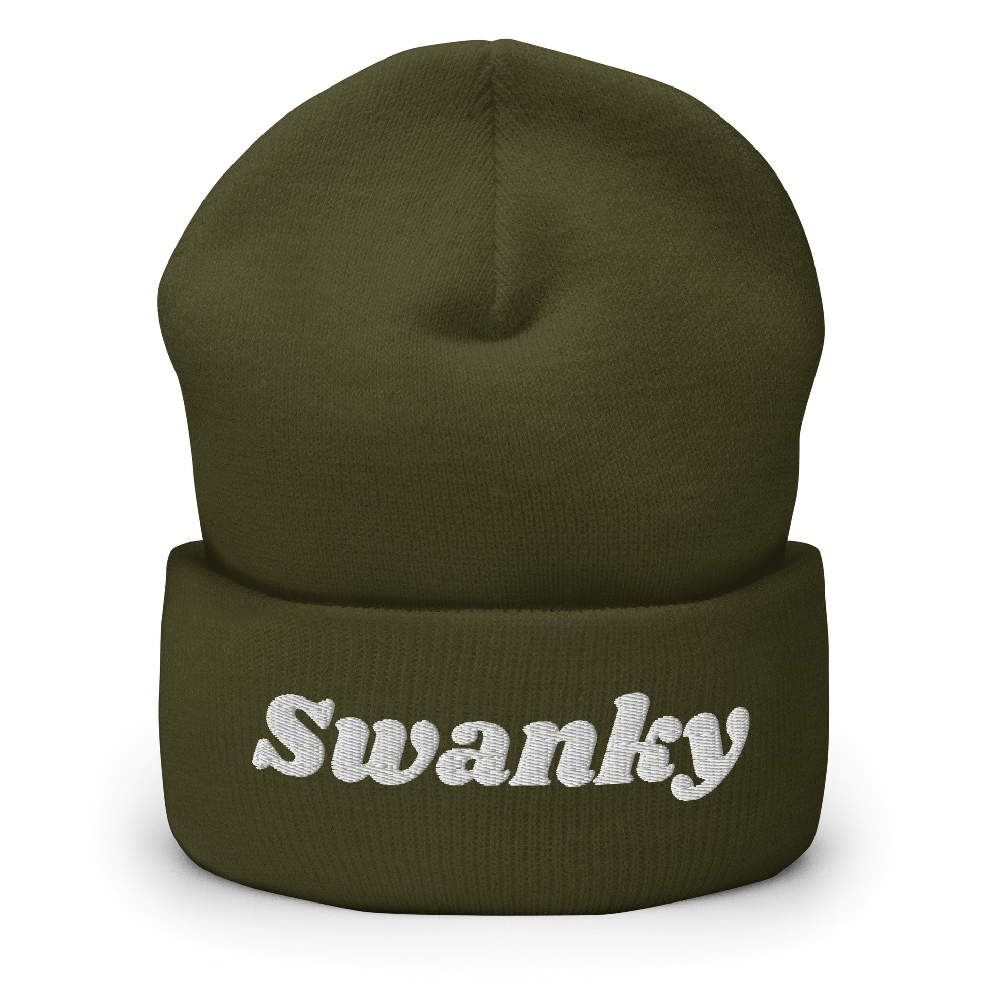 Army Green Swanky Cuffed Beanie