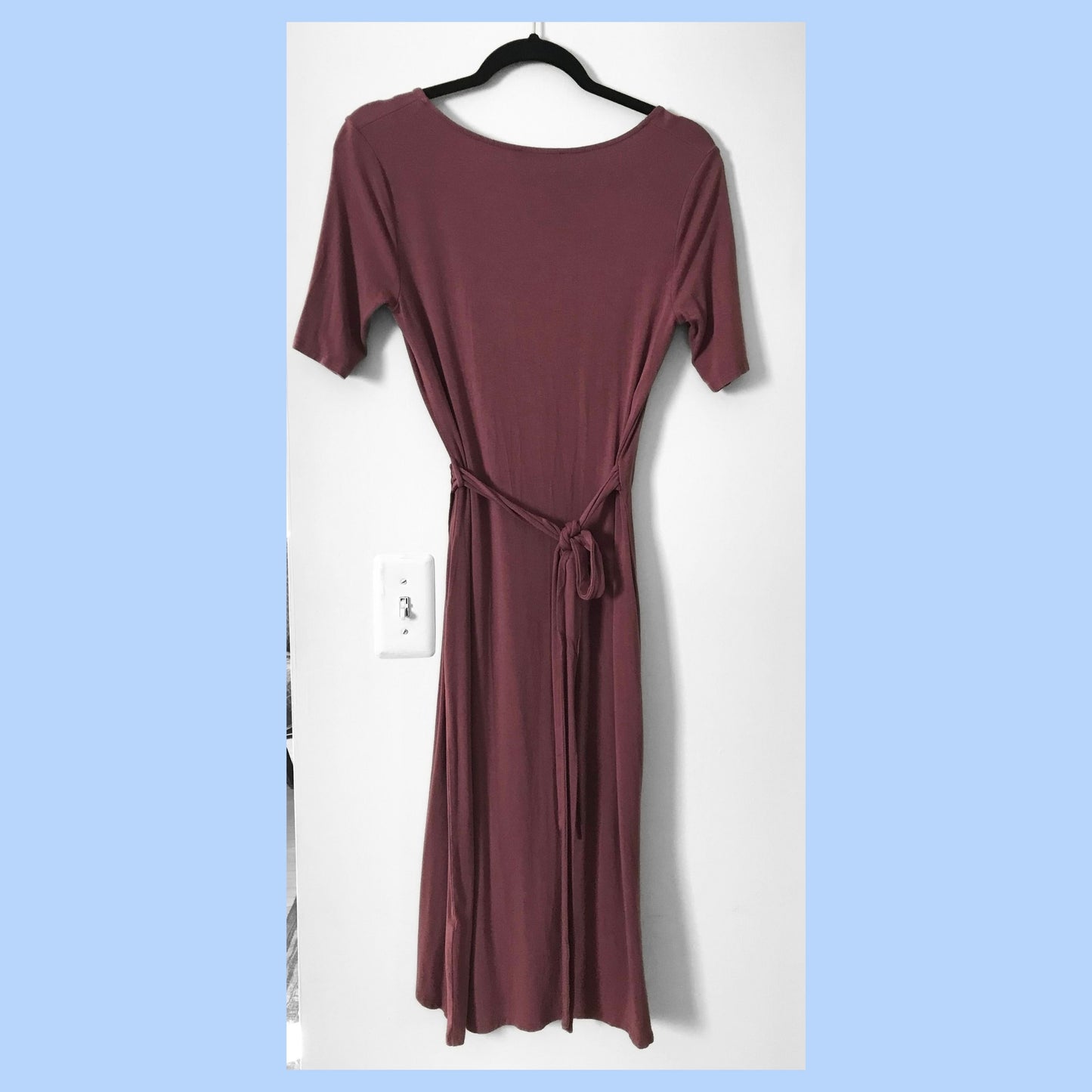 Back  - Burgundy Wrap Dress