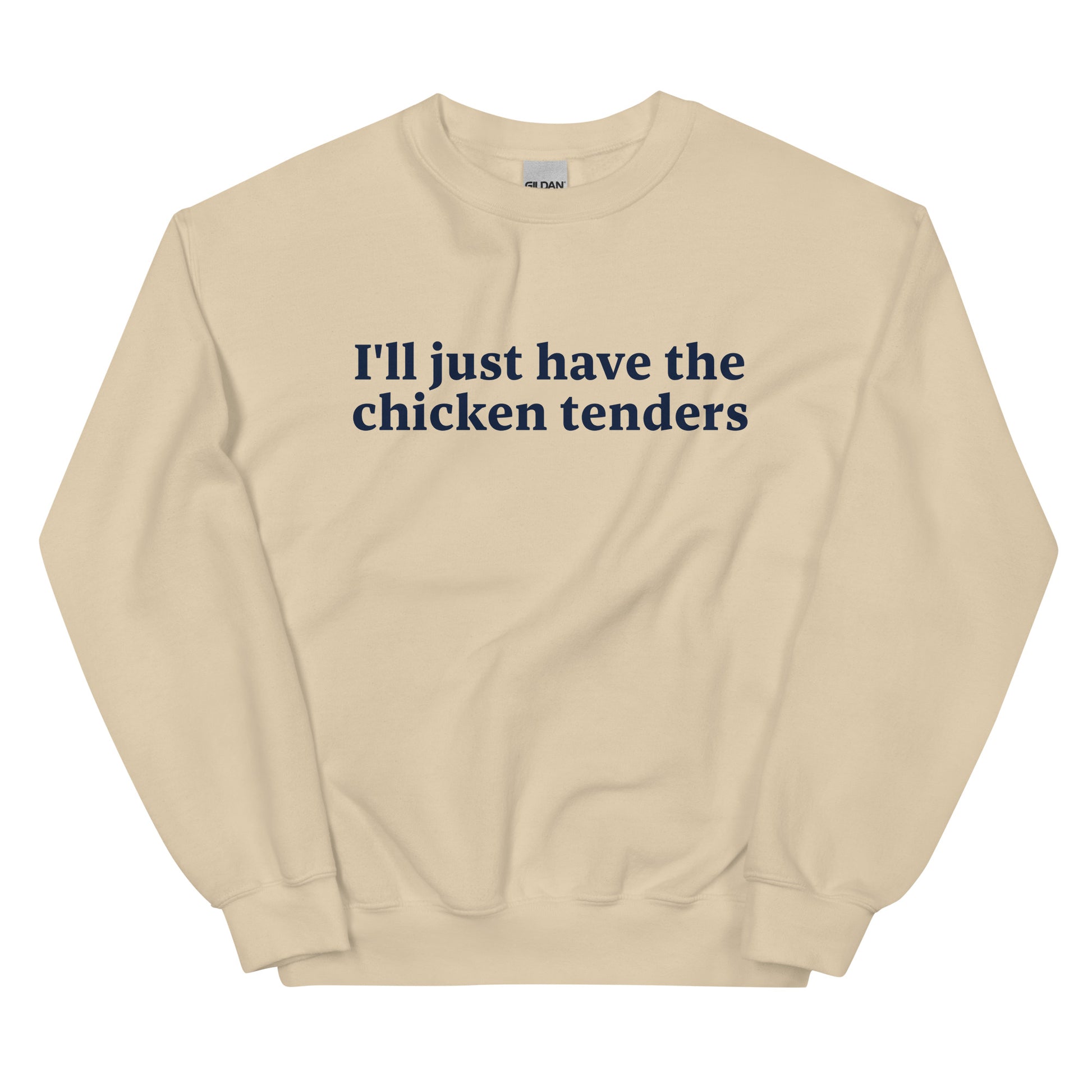 Beige Chicken Tenders Crewneck Sweatshirt