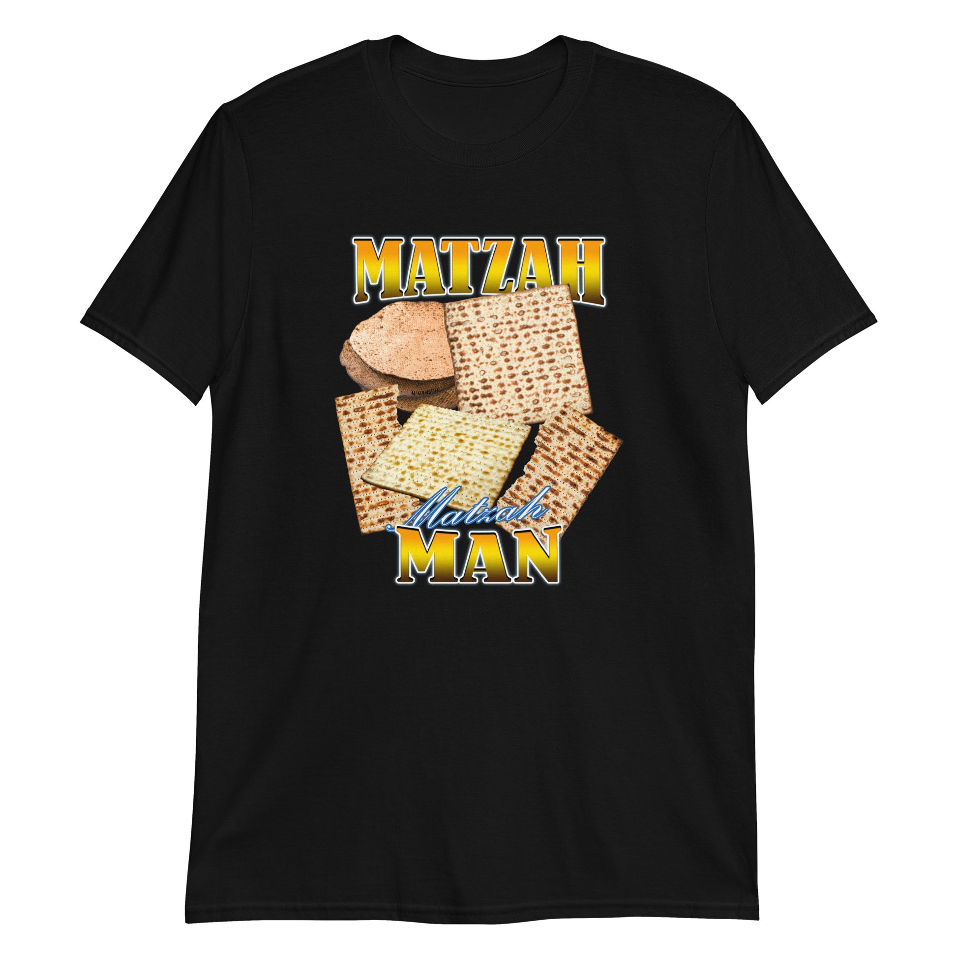 Black Matzah Matzah Man Graphic T-Shirt