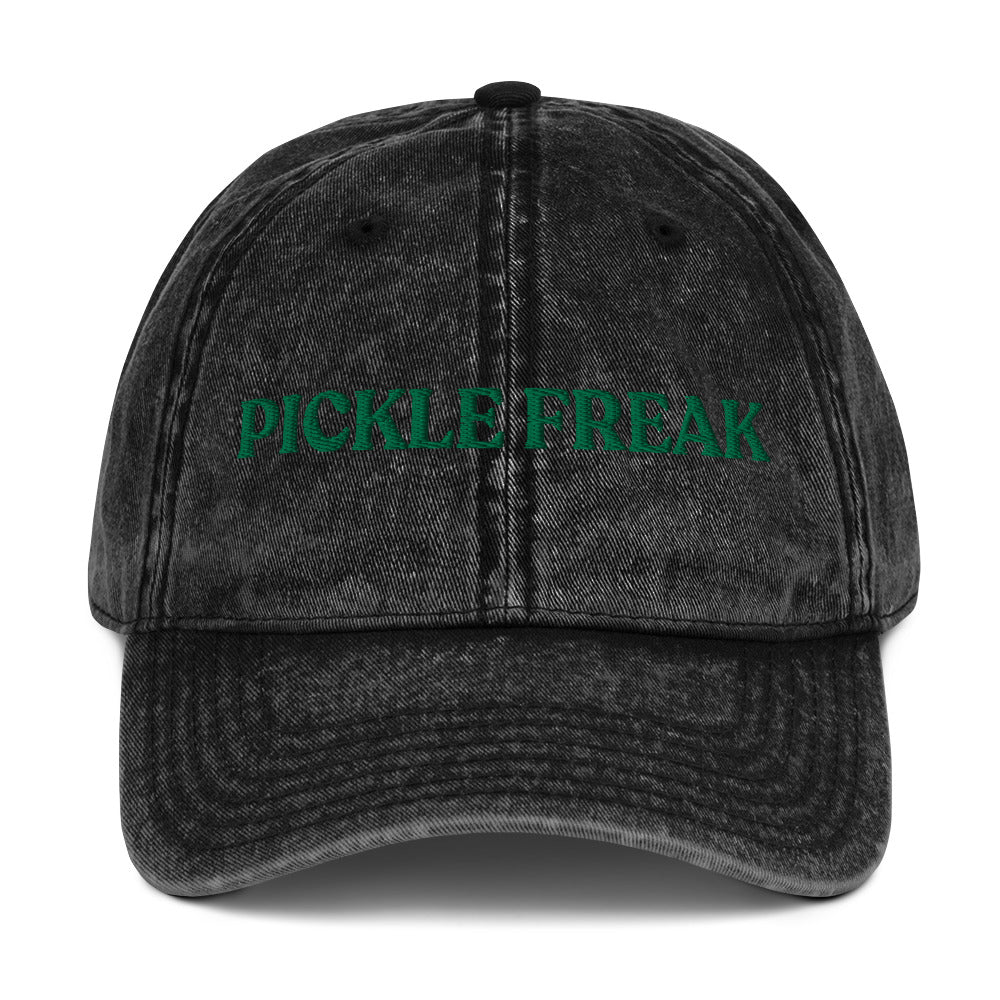 Black - Love pickles? Looking for the perfect gift for a pickle lover? Our Pickle Freak Dad Hat is comfortable, adjustable and expertly embroidered just for you. Eat pickles and make a statement in this funny dad hat for pickle enthusiasts and beyond. 