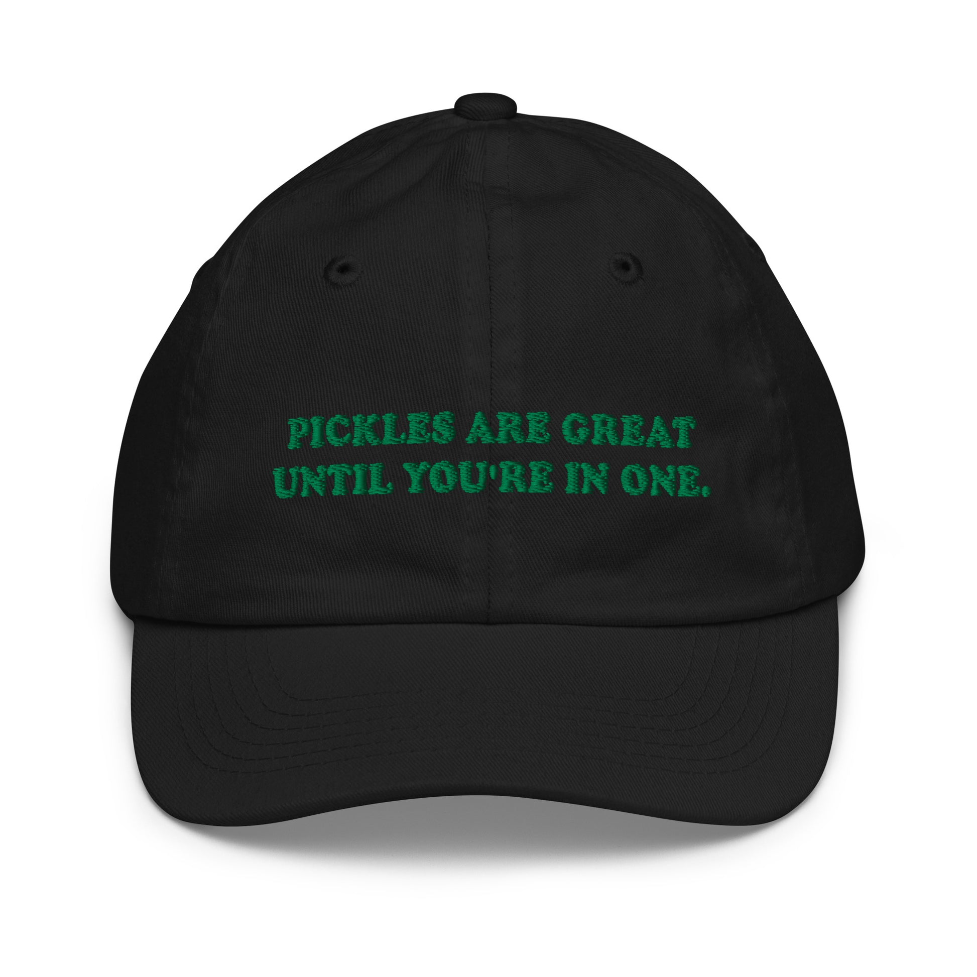 Black Pickles Are Great Until You're In Once Kids Baseball Hat