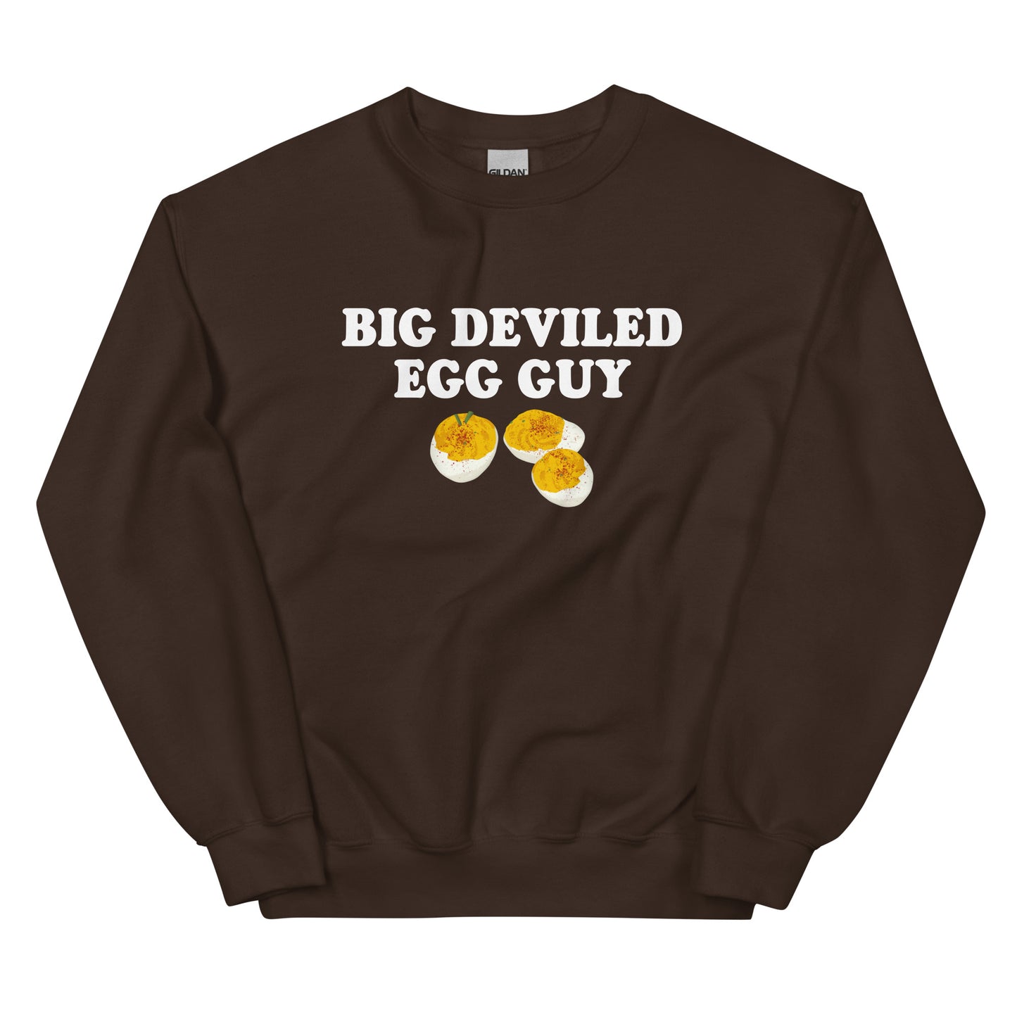 Brown Big Deviled Egg Guy Sweatshirt