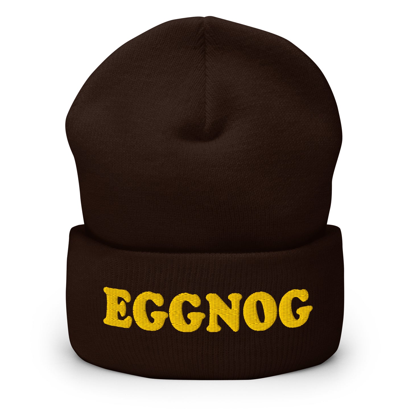 Brown Eggnog Cuffed Beanie