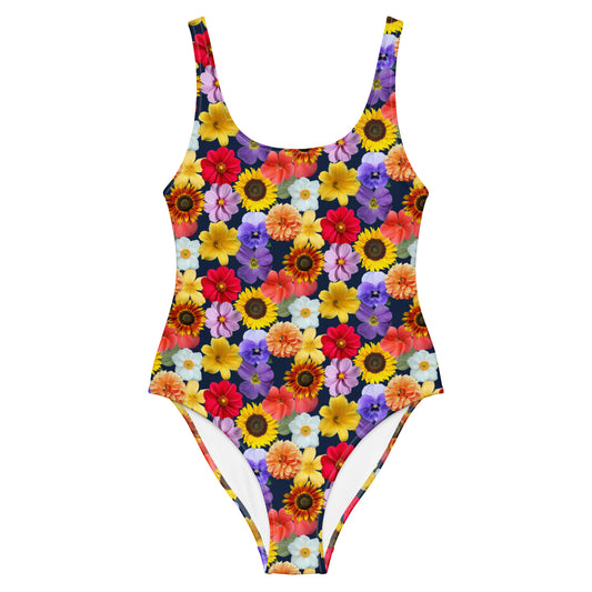 Colorful Flowers One-Piece Swimsuit
