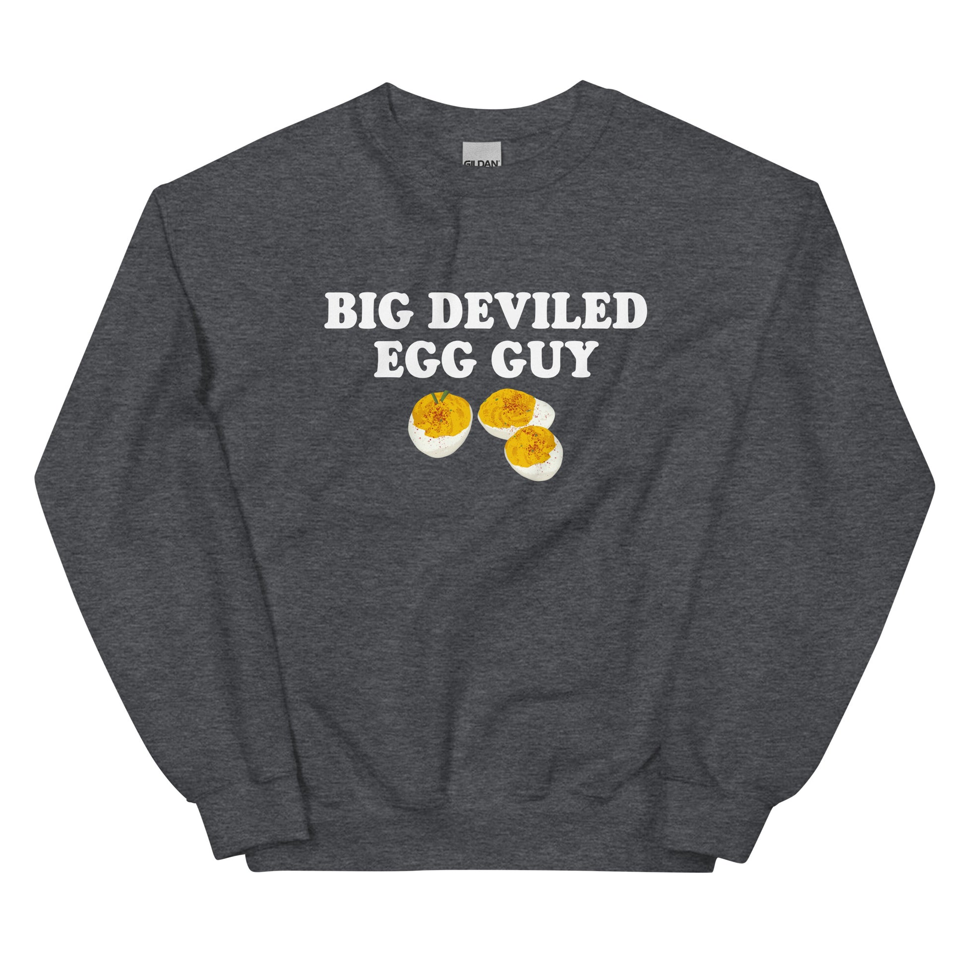 Dark Gray Big Deviled Egg Guy Sweatshirt