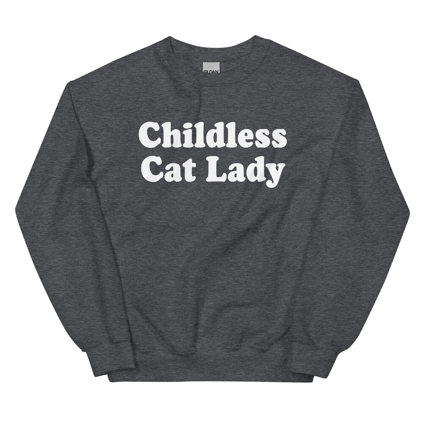 Dark Gray Childless Cat Lady Crewneck Sweatshirt