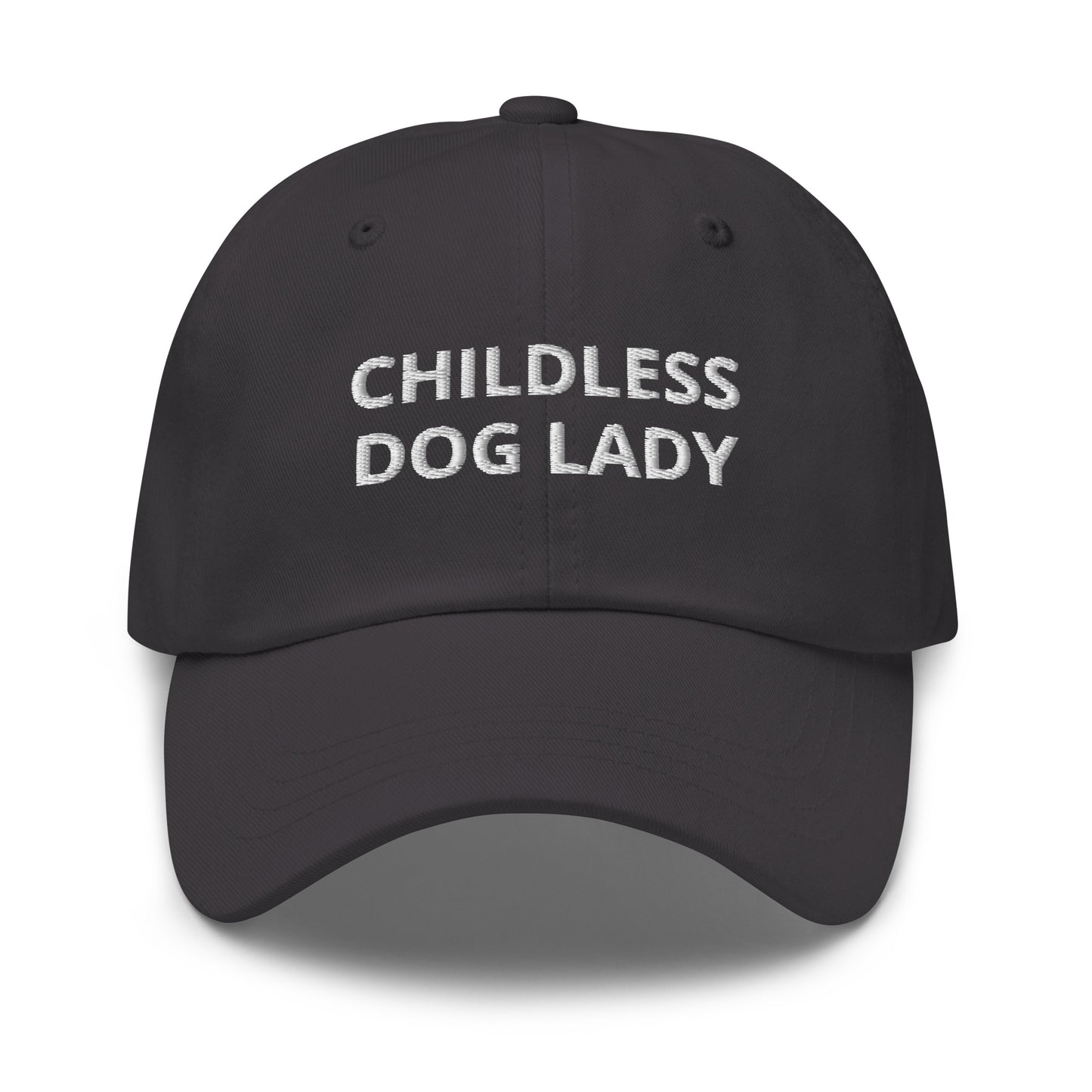 Dark Gray Childless Dog Lady Dad Hat