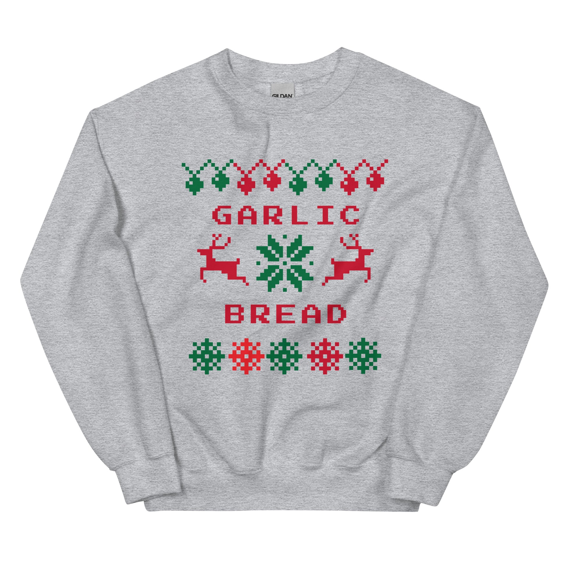 Gray Garlic Bread Christmas Sweatshirt