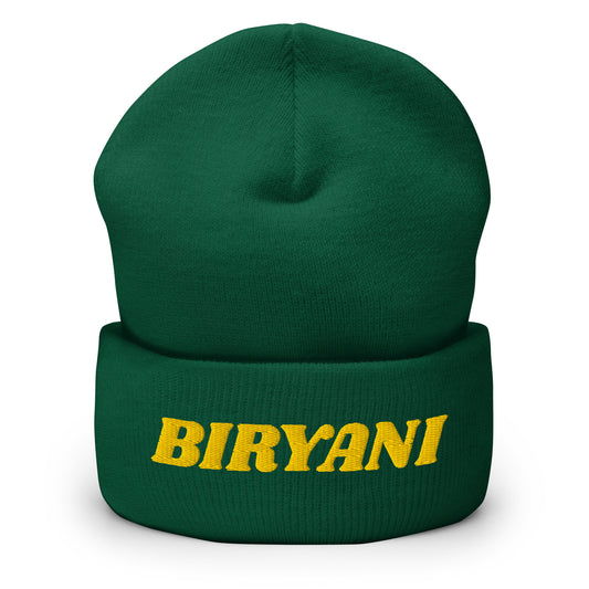 Green Biryani Cuffed Beanie