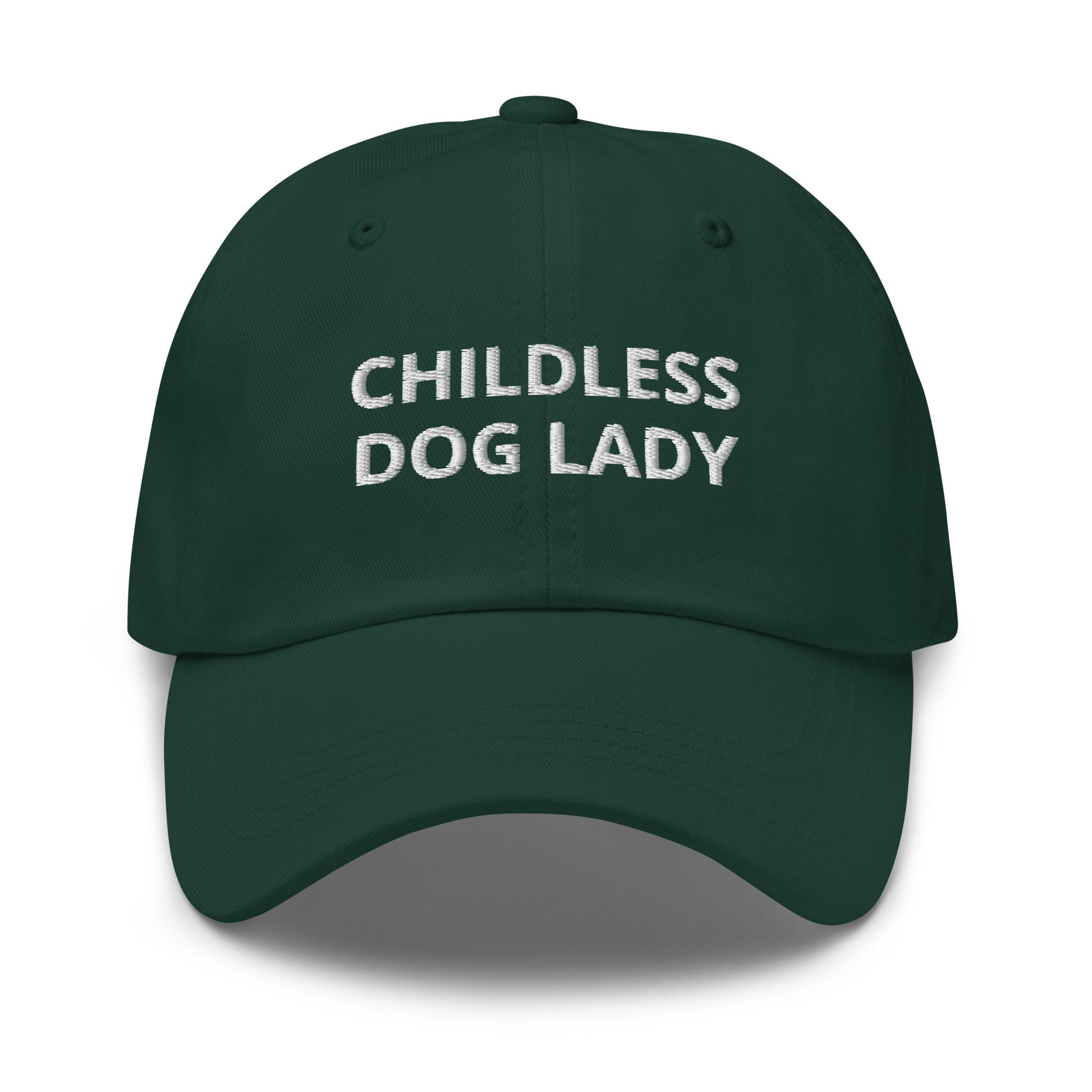 Green Childless Dog Lady Dad Hat