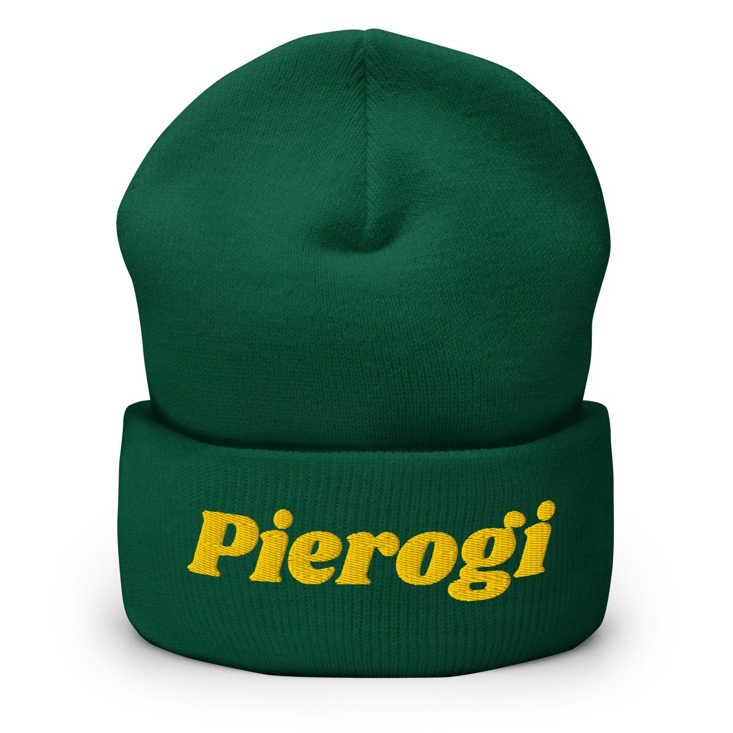 Green Pierogi Cuffed Beanie