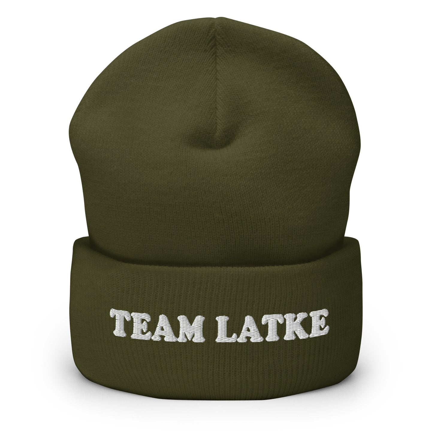 Green Team Latke Cuffed Beanie