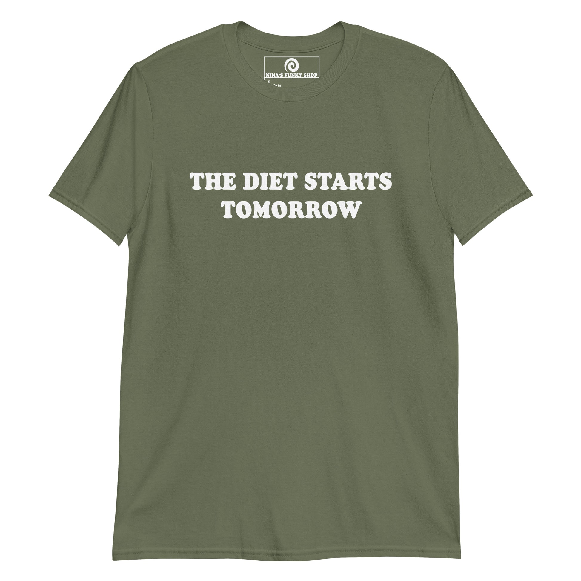 Green The Diet Starts Tomorrow T-Shirt