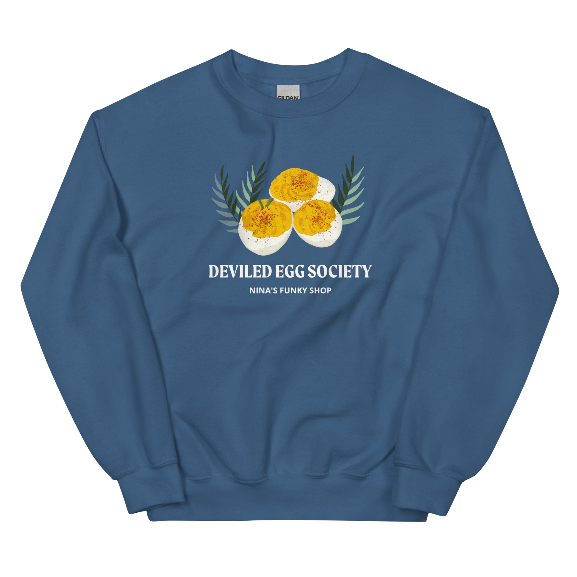 Indigo Blue Deviled Egg Society Sweatshirt