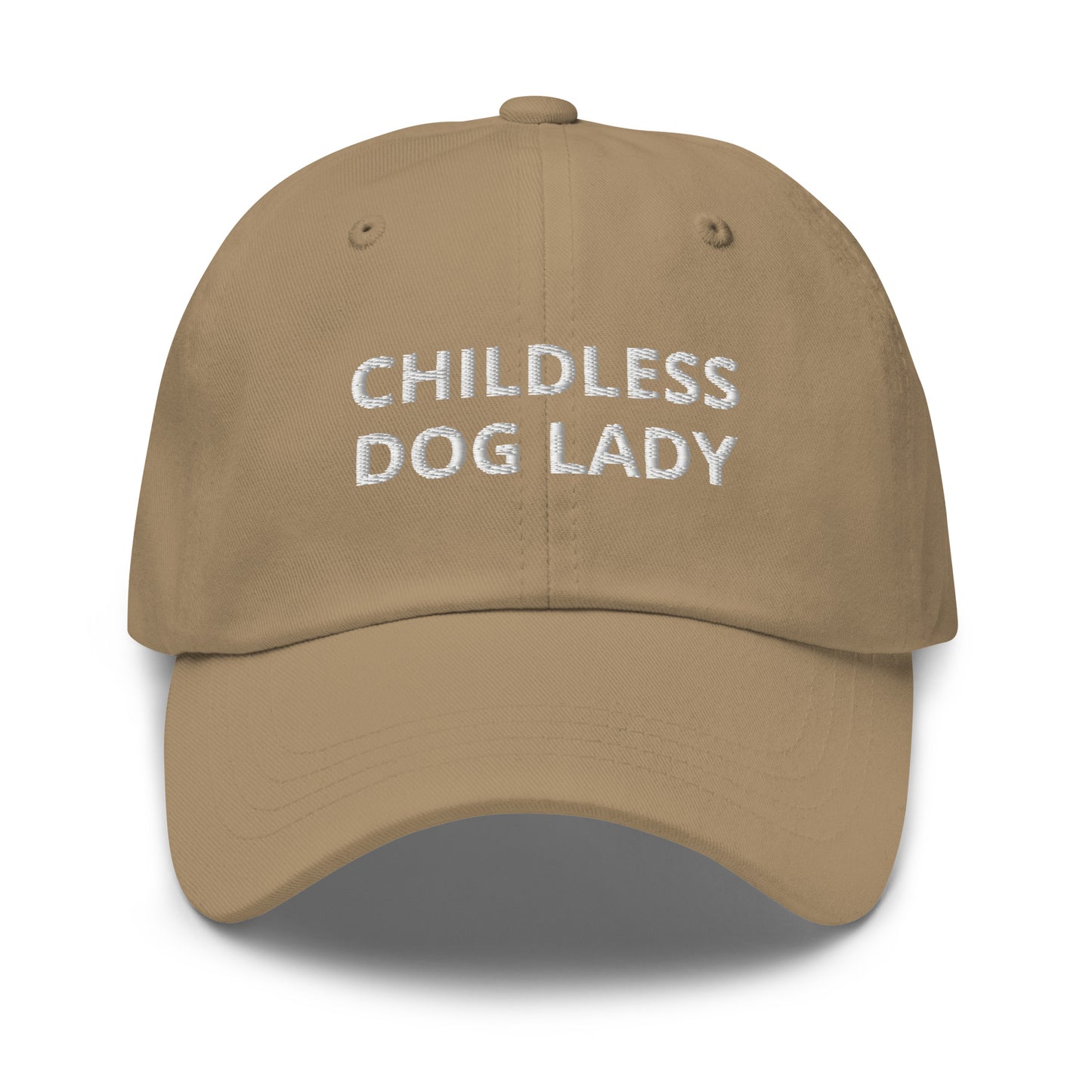 Khaki Childless Dog Lady Dad Hat