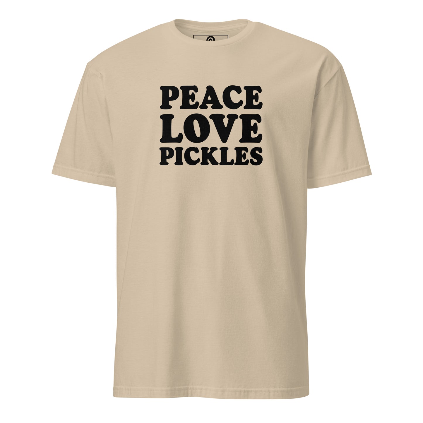 Khaki Peace Love Pickles T-Shirt