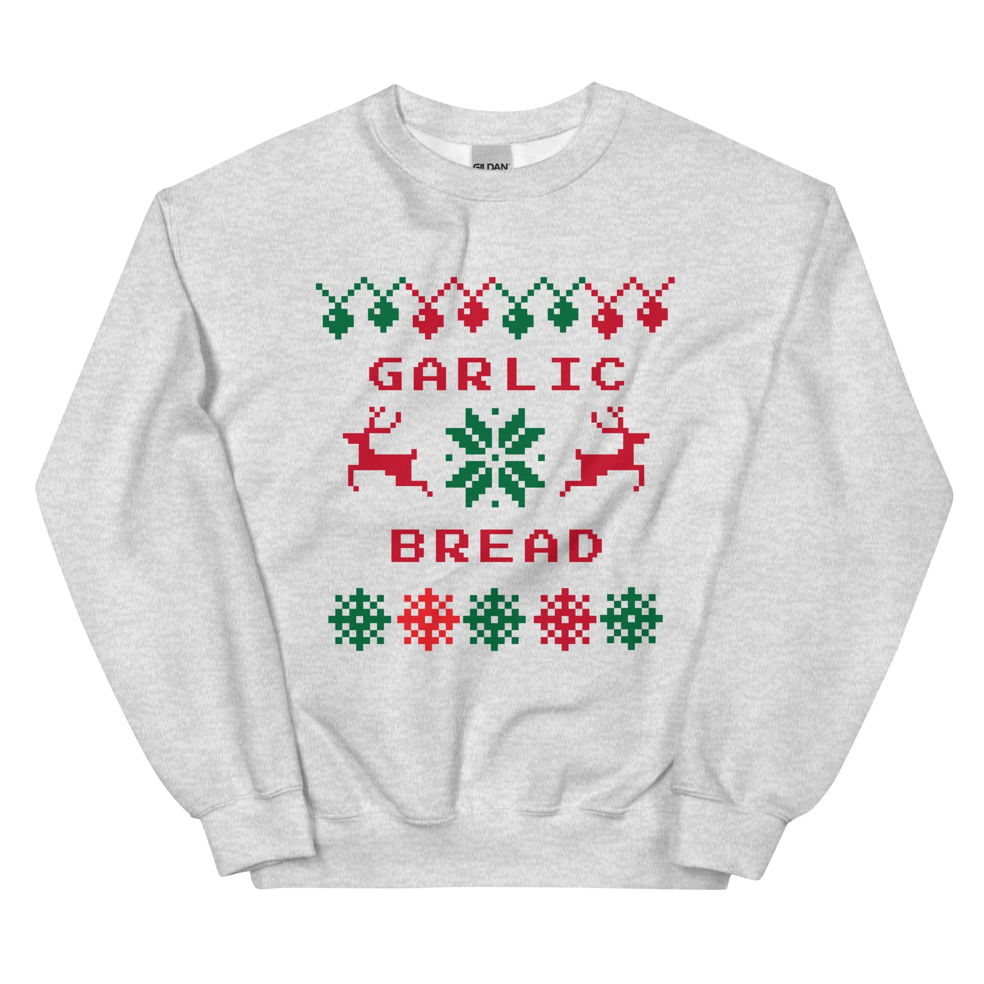 Light Gray Garlic Bread Christmas Sweatshirt