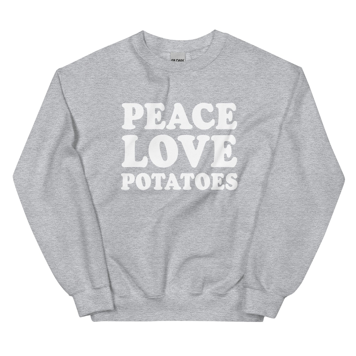 Light Gray Peace Love Potatoes Sweatshirt