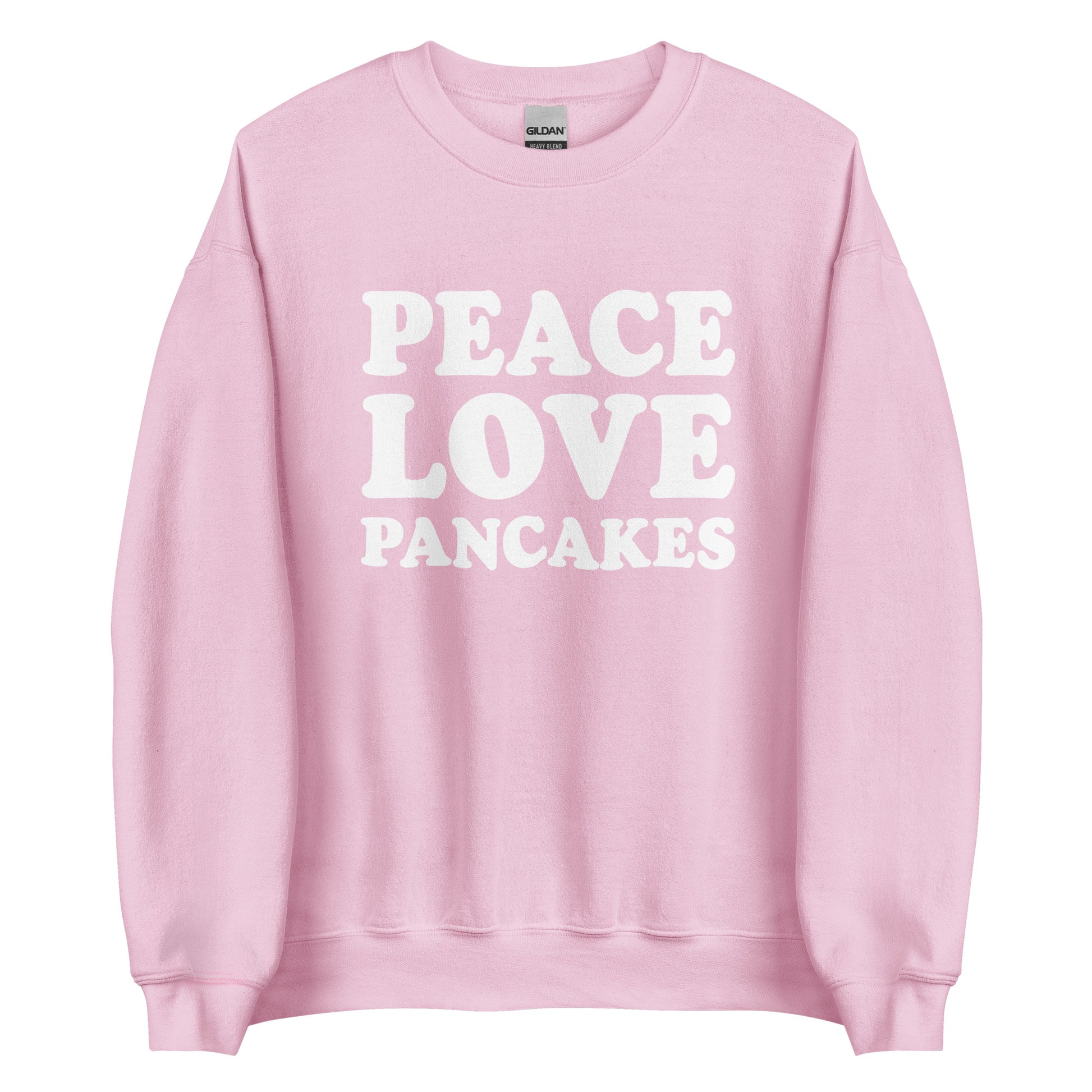 Light Pink Peace Love Pancakes Sweatshirt