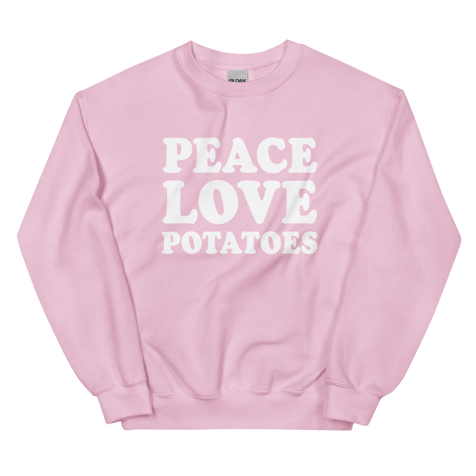 Light Pink Peace Love Potatoes Sweatshirt