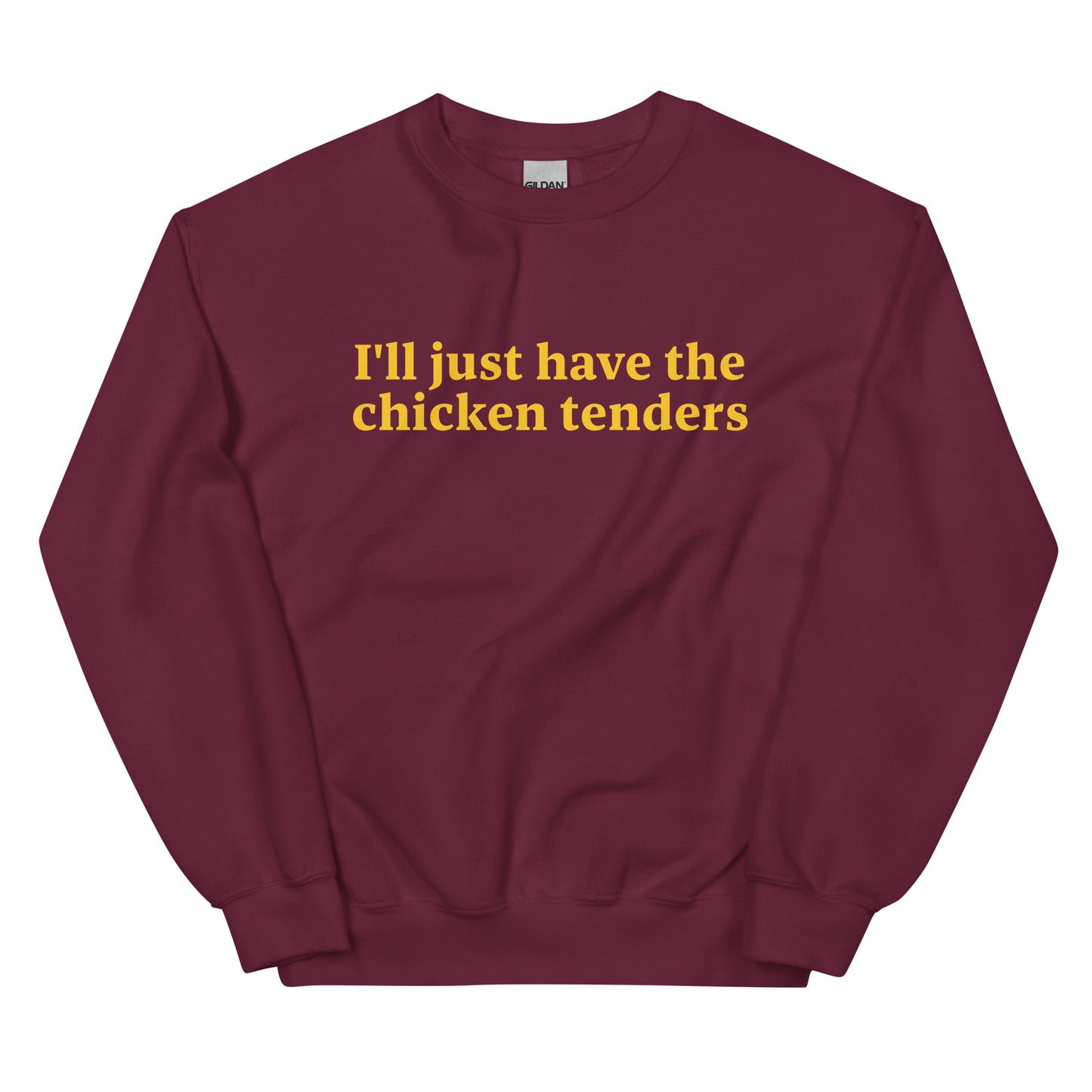 Maroon Chicken Tenders Crewneck Sweatshirt