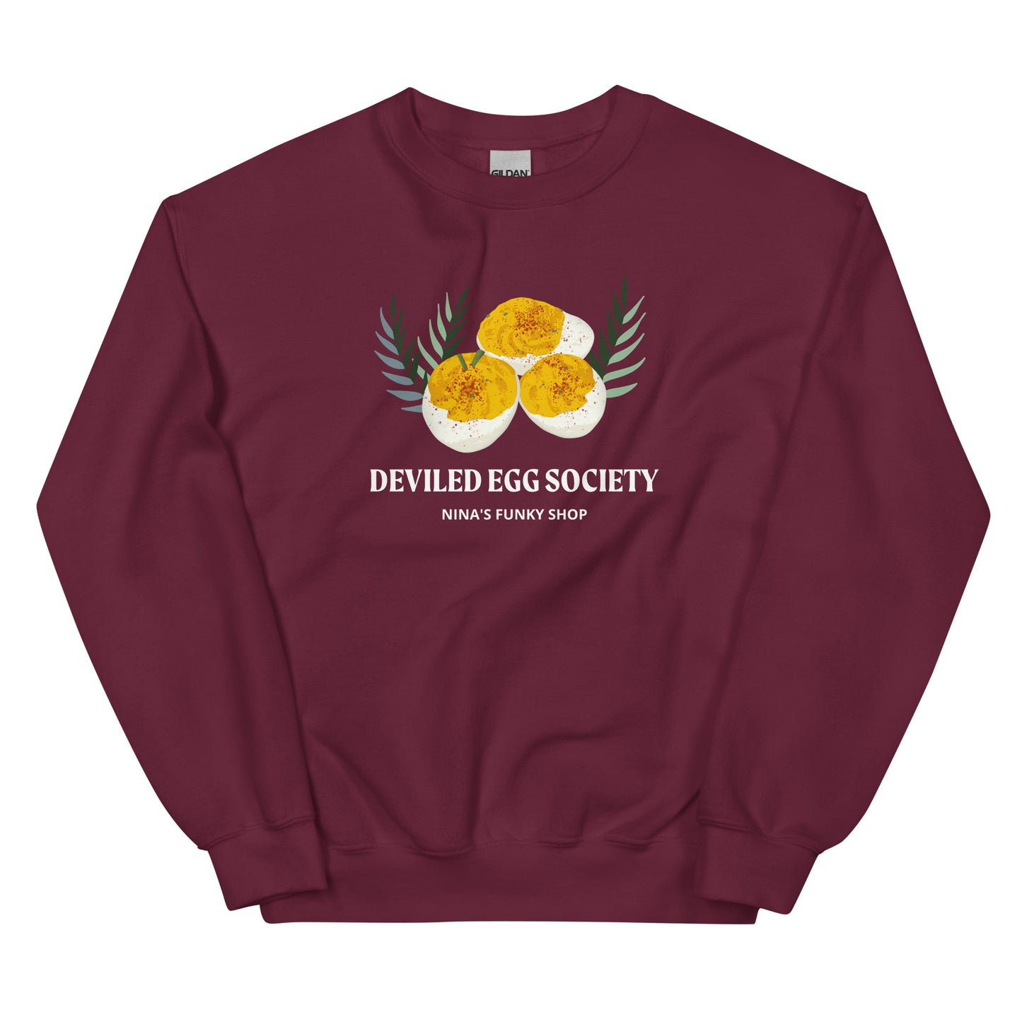 Maroon Deviled Egg Society Sweatshirt