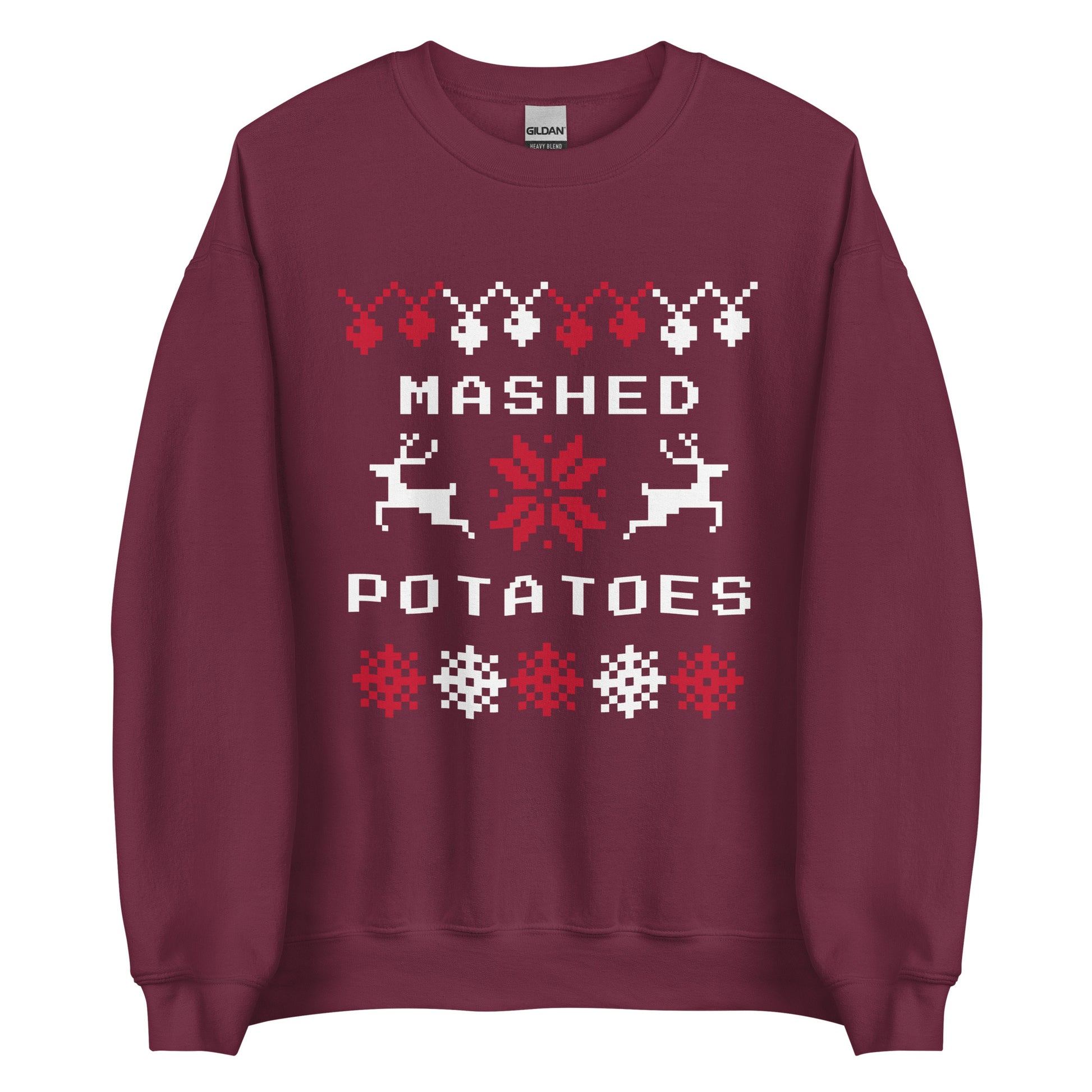 Maroon Mashed Potatoes Holiday Sweatshirt