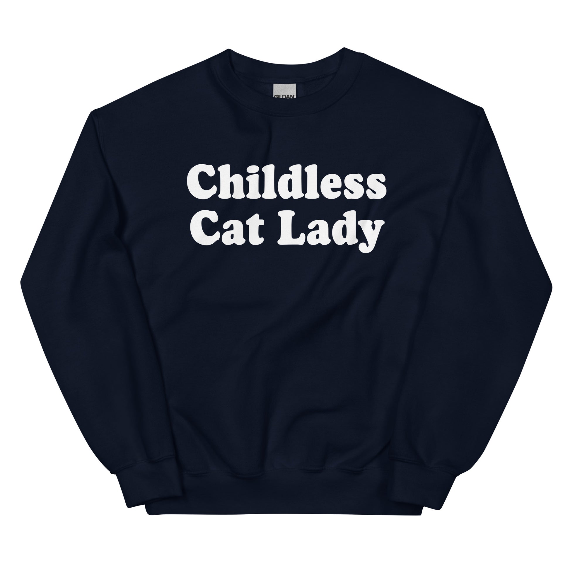 Navy Childless Cat Lady Crewneck Sweatshirt