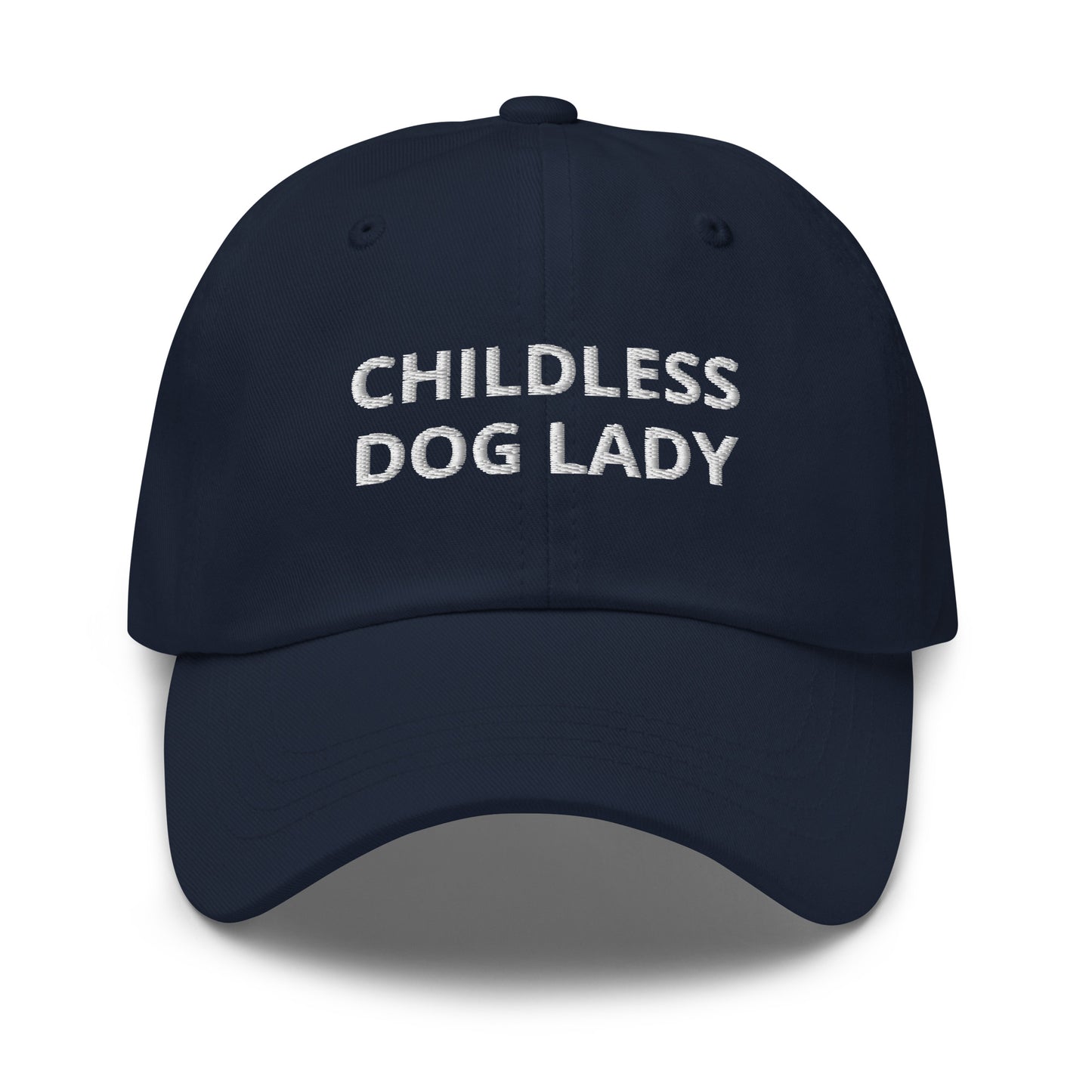 Navy Childless Dog Lady Dad Hat