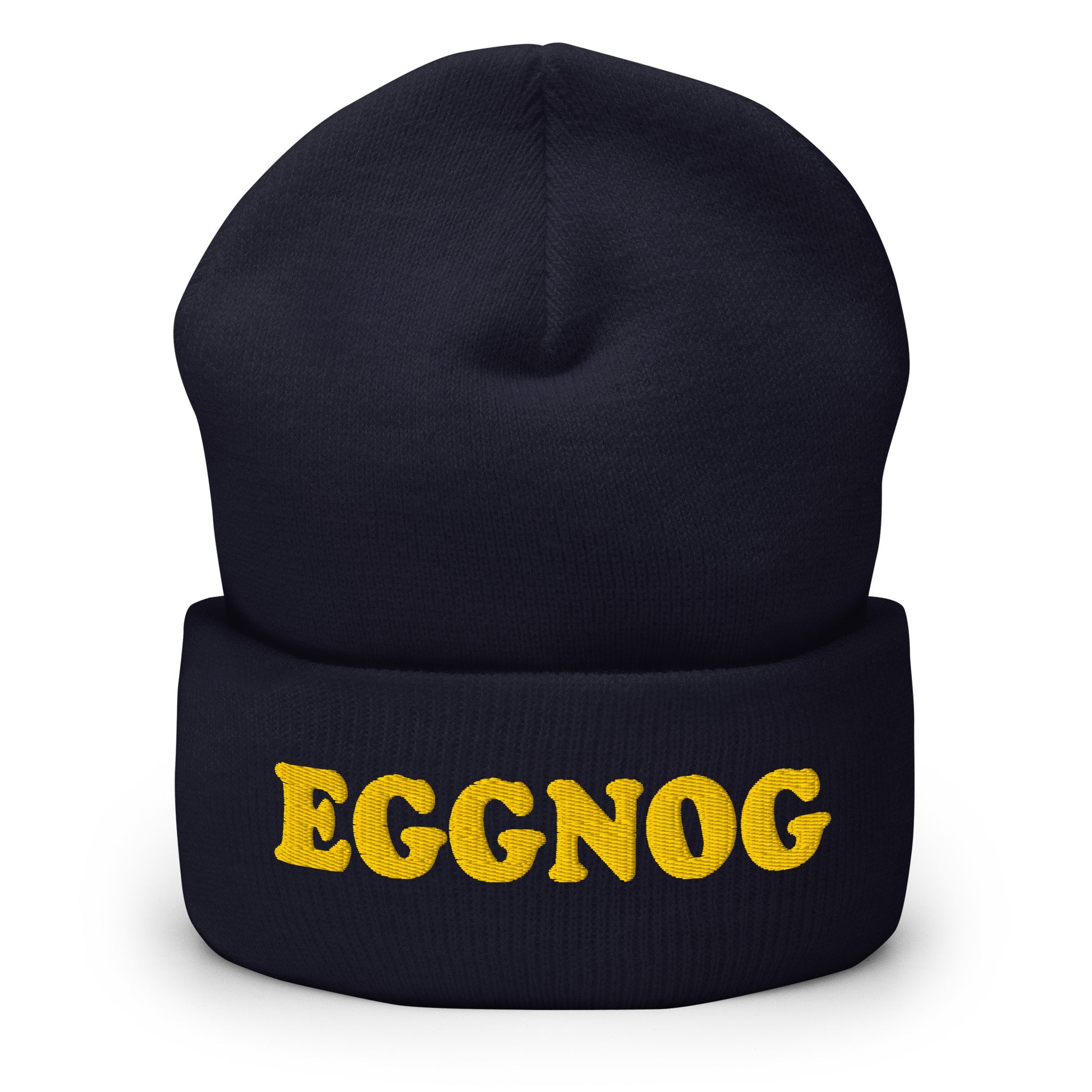 Navy Eggnog Cuffed Beanie