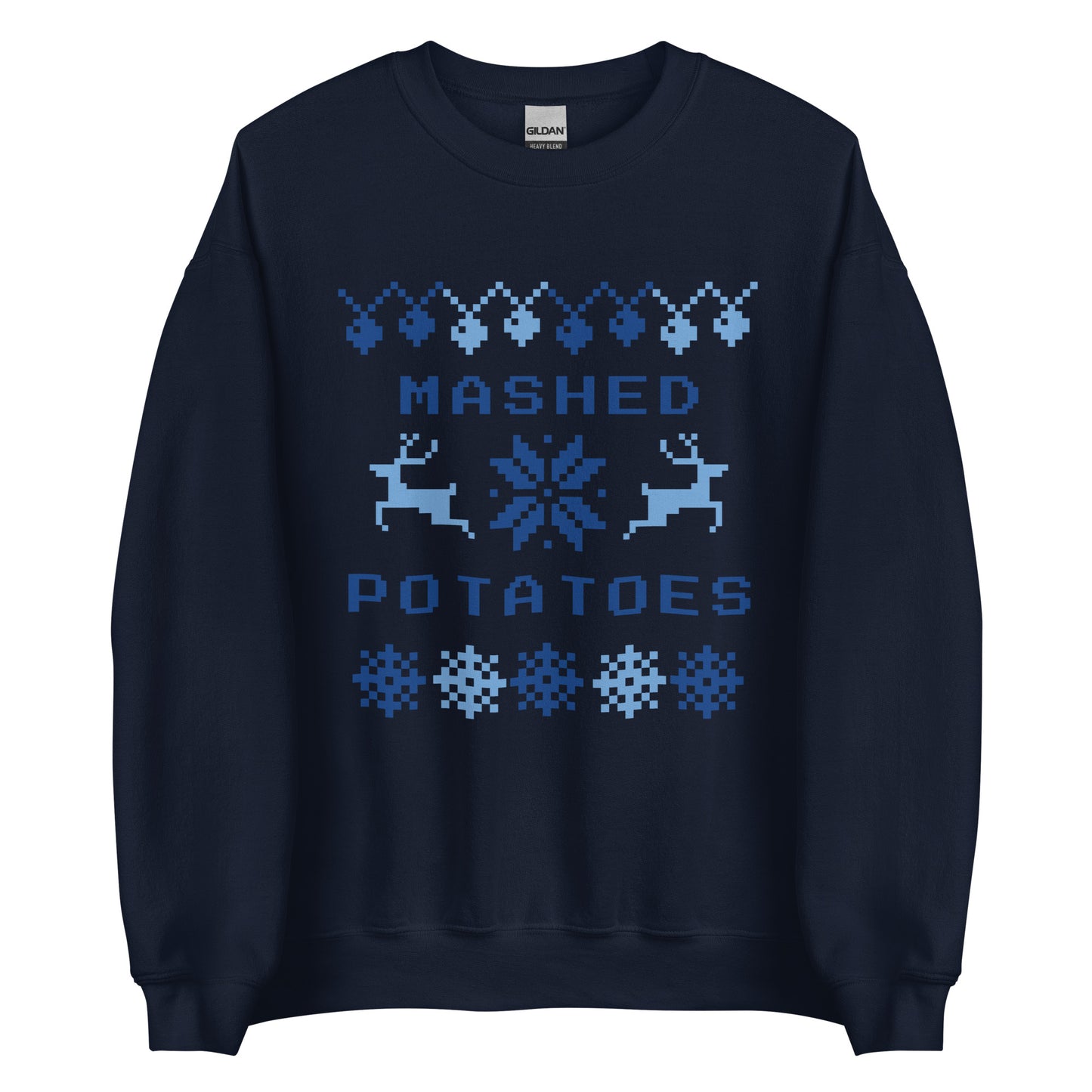 Navy Mashed Potatoes Holiday Sweatshirt